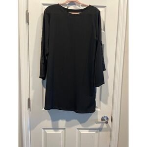 YOINS Black Long Sleeve Split Cuff Shift Dress Womens Size Large L US 12